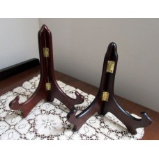 2 Wood Folding Display, Easel, Plate Stand 8" tall x 4.5" wide & 7 1/8" x 4.5"   223091106797
